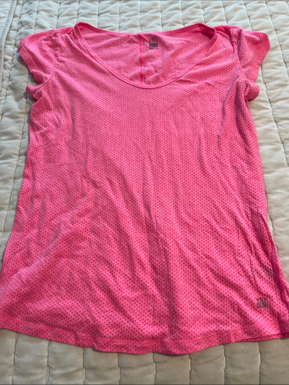 Victoria's Secret Hot Pink Scoop Neck Short Sleeve Tee
